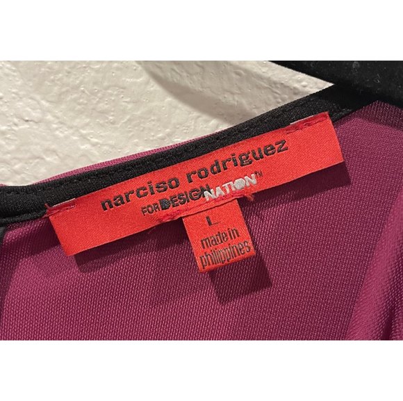 NARCISO RODRIGUEZ Sheath Casual Purple Black Midi Dress - Picture 3 of 4